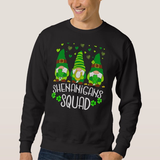Sweatshirt Shenanigans Squad Jour de la Saint Patrick Gnomes  (Devant)