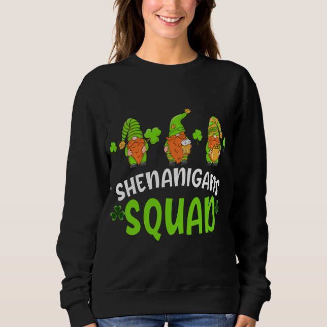 Sweatshirt Shenanigans Squad St Patrick's Day Drôle Gnomes Gr (Devant)