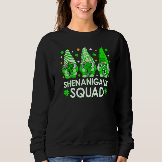 Sweatshirt Shenanigans Squad St Patrick's Day Gnomes Gnomies  (Devant)