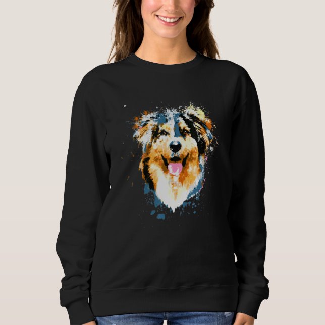 Sweatshirt Shepherd Dog Australien Coloré (Devant)