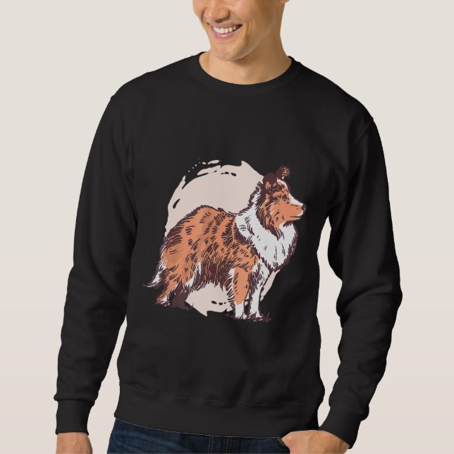 Sweatshirt Shetland Sheepdog Sheltie (Devant)