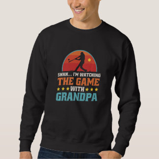 Sweatshirt Shhhu2026 JE Regarde Le Match Avec Grand-père, Bas