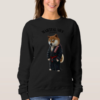 Sweatshirt Shiba Chien Judo Karate Master En Judogi Noir 1