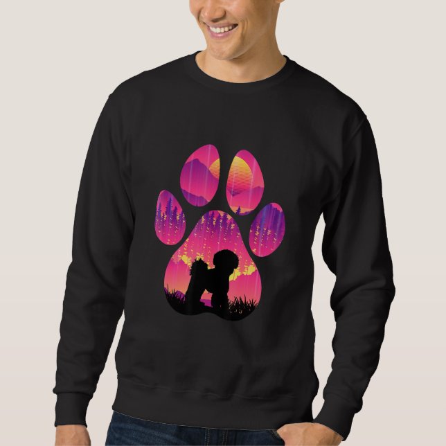 Sweatshirt Shichon Paw Mom Dad Dog  Women Men (Devant)