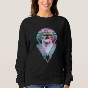 Sweatshirt Shih Tzu Chien Vintage Rétro Vaporwave Beach Vibe