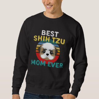 Sweatshirt Shih Tzu Dad Vintage Men Mum Retro Clothing Adopti