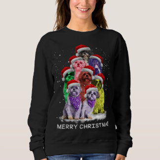 Sweatshirt Shih Tzu Décoration Ornement Arbre de Noël Chien X