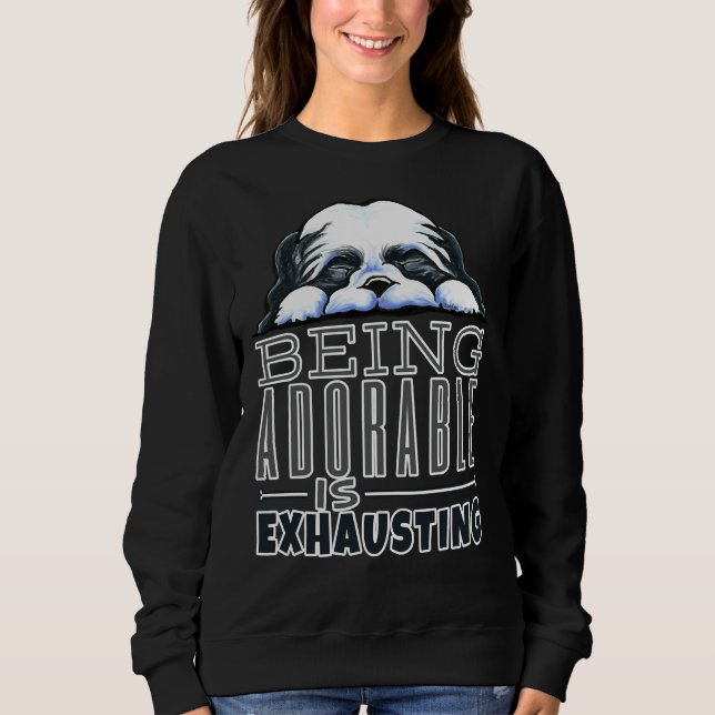 Sweatshirt Shih Tzu Être adorable (Devant)