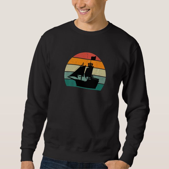 Sweatshirt Ships Boat Captain Sail Sailing Port Sea Lake Wate (Devant)
