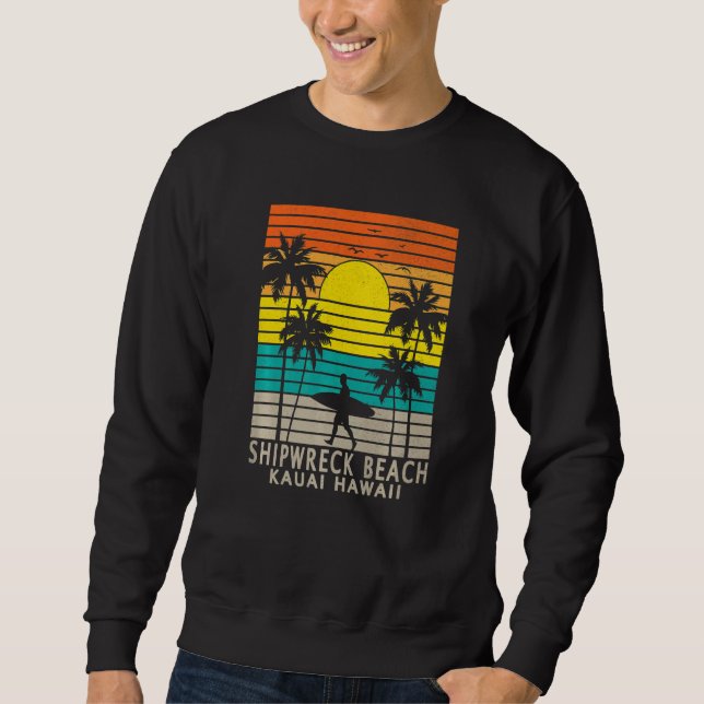 Sweatshirt Shipwreck Beach Kauai Hawaii HI Hawaiian Island Su (Devant)