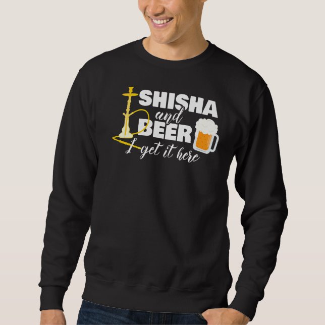 Sweatshirt Shisha Beer Hookah Fumée à la vapeur (Devant)