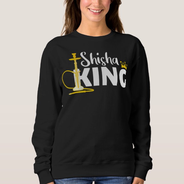 Sweatshirt Shisha King Crown Hookah Smoke Steam (Devant)