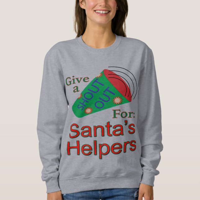 Sweatshirt Shout Out pour Père Noël Helpers (Devant)