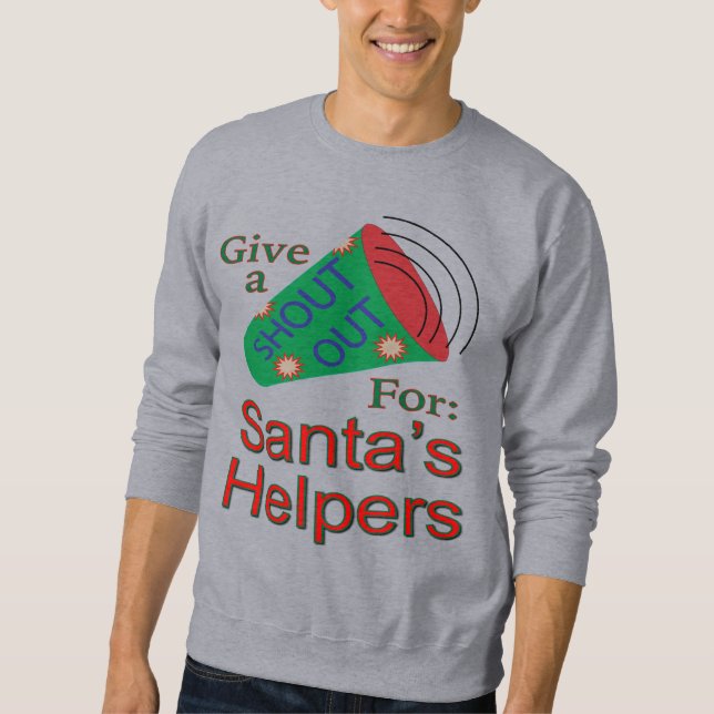 Sweatshirt Shout Out pour Père Noël Helpers (Devant)