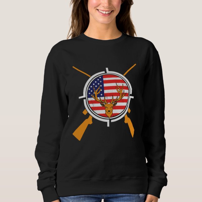 Sweatshirt Show Your Passion for Hunting and America with thi (Devant)
