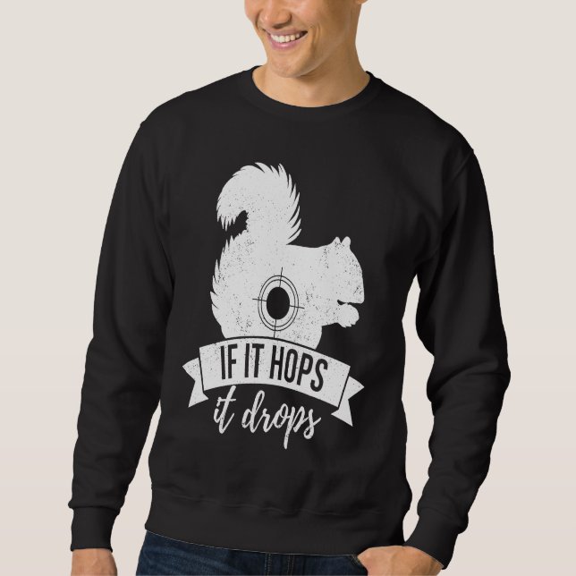 Sweatshirt SI ÇA SAUTILLE ÇA TOMBE Chasse aux écureuils (Devant)
