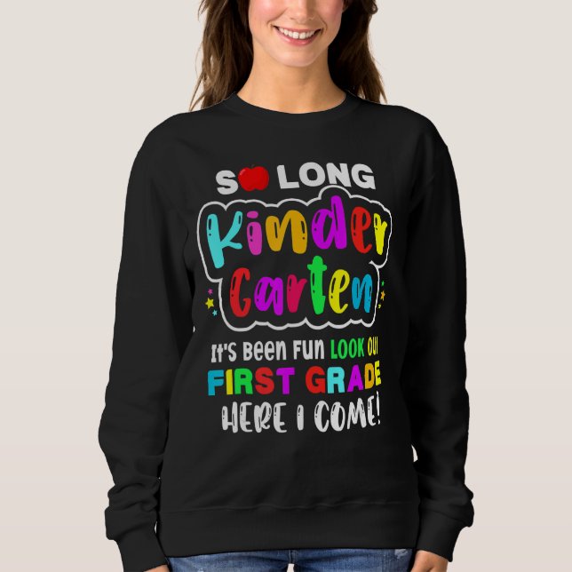 Sweatshirt Si Longue Maternelle Ici Je Viens 1 Année Enfants  (Devant)