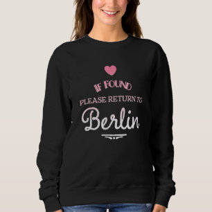 Sweatshirt Si Trouvé Retour À Berlin