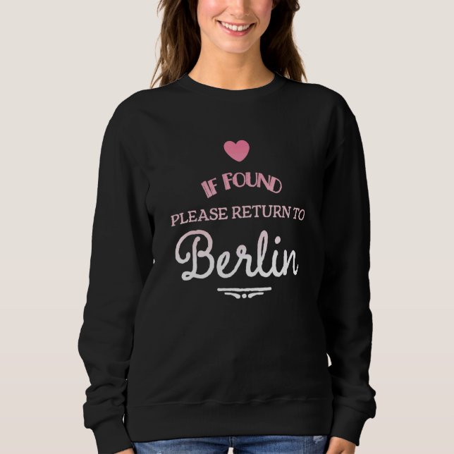 Sweatshirt Si Trouvé Retour À Berlin (Devant)