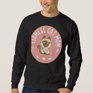 Sweatshirt Siamese Chat Maman Mese Chat Propriétaire Siamese