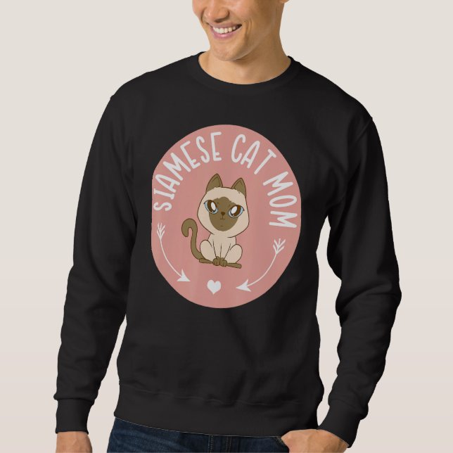 Sweatshirt Siamese Chat Maman Mese Chat Propriétaire Siamese (Devant)