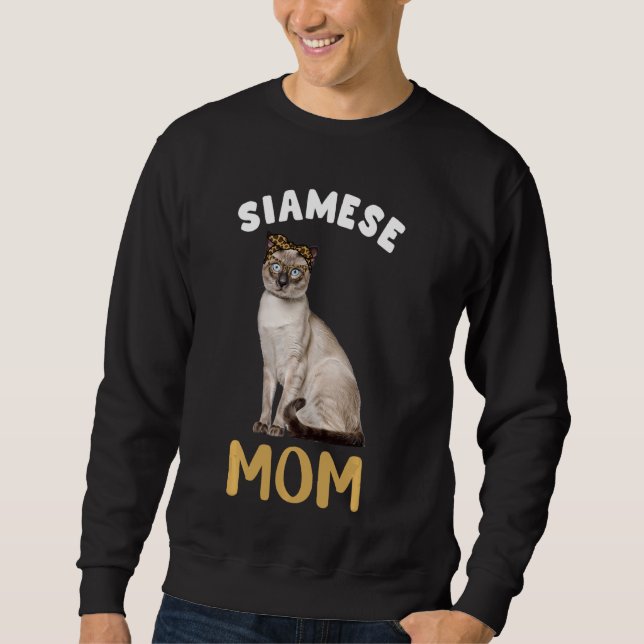 Sweatshirt Siamese Maman Mama Propriétaire du chat Empreinte  (Devant)
