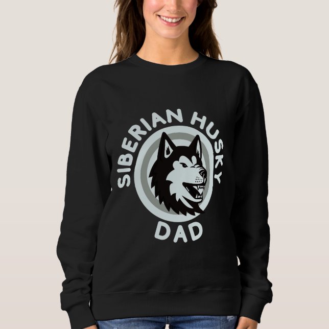 Sweatshirt Siberian Husky Papa Chien Papa (Devant)