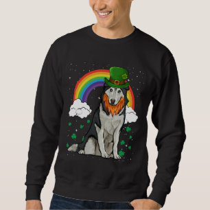 Sweatshirt Sibérie Husky Jour de la Saint Patrick Leprechaun