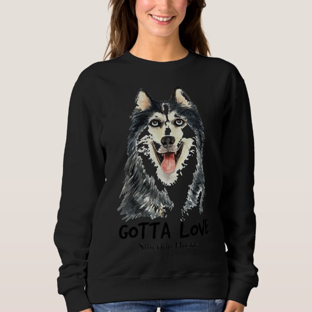 Sweatshirt Sibérie Husky Love (Devant)