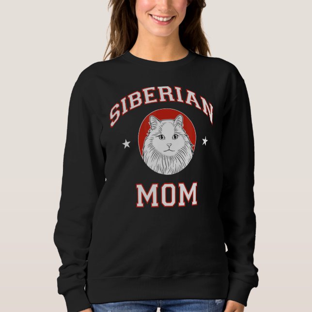 Sweatshirt Sibérie maman chat (Devant)