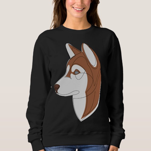 Sweatshirt Sibérien Husky Brown (Devant)