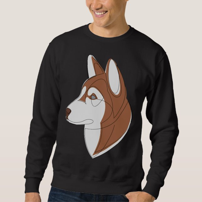 Sweatshirt Sibérien Husky Brown (Devant)