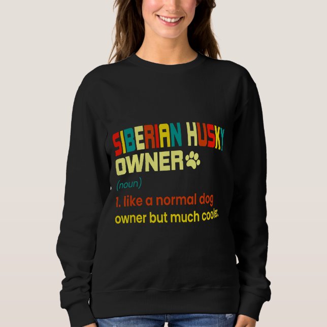 Sweatshirt Sibérien Husky Chien papa (Devant)