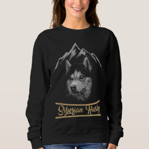 Sweatshirt Sibérien Husky Papa Et Maman Imprimer À L'Arrière