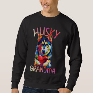 Sweatshirt Sibérienne Husky Amateurs Heart Pop Art Femmes Hus