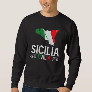 Sweatshirt Sicile Italie Sicile Souvenir Silhouette Sicile