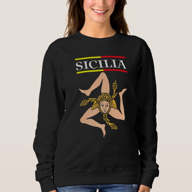 Sweatshirt Sicilia Flag Sicily Palermo Italy  1 (Devant)