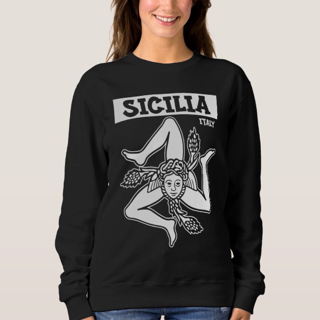 Sweatshirt Sicilia Flag Sicily Palermo Italy 2 (Devant)