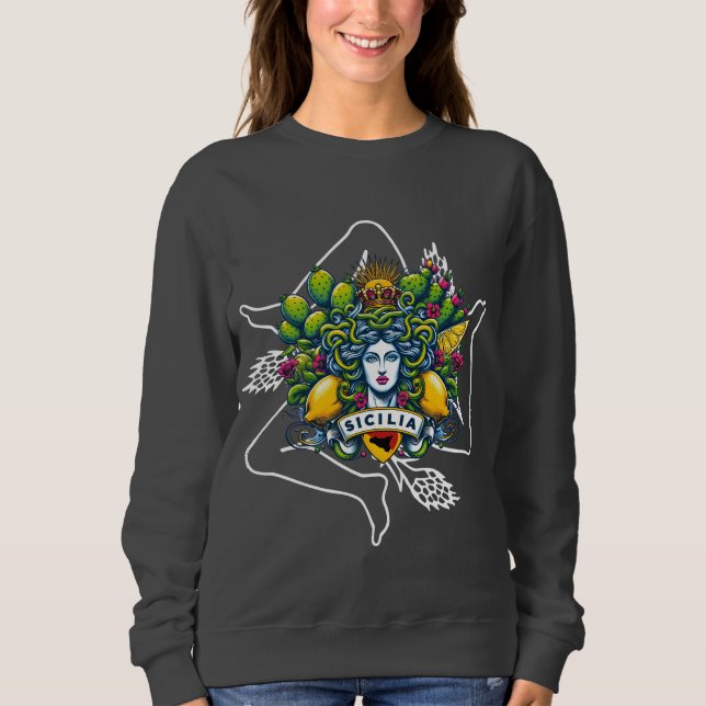 Sweatshirt Sicilian Trinacria  (Devant)