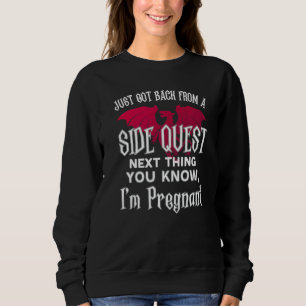 Sweatshirt Side Quest Rpg Gamer Grossesse Révéler Nouvelle Ma