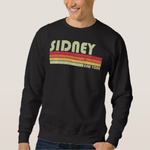 Sweatshirt Sidney Ny New York Funny City Home Roots Retro 70