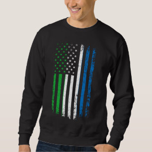 Sweatshirt Sierra Léone République Drapeau Américaine
