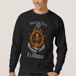 Sweatshirt Siesta Key Florida Vacation Ancre nautique Sailin