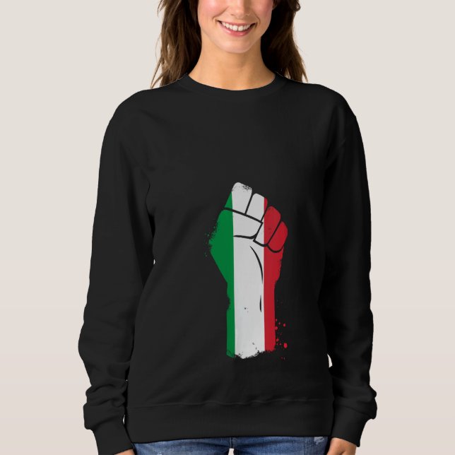 Sweatshirt Signal de résistance drapeau italien Italie (Devant)