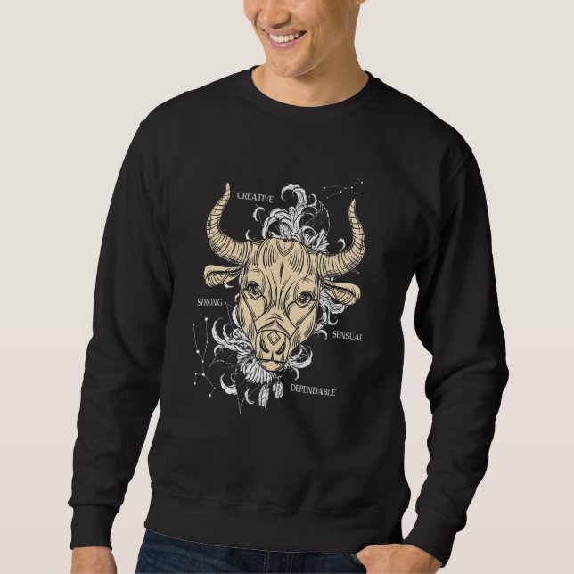 Sweatshirt Signe astrologique Taureau (Devant)