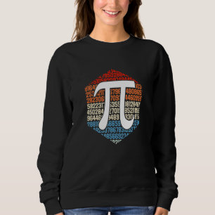 Sweatshirt Signe de calcul de Pi Nerd Rétro Maths Mathématici