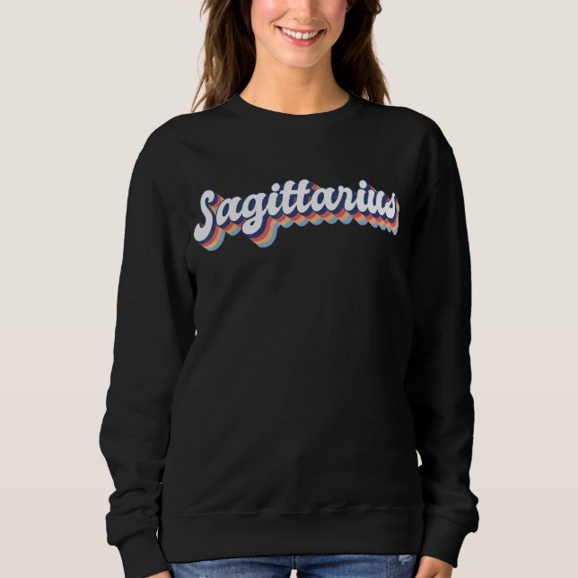 Sweatshirt SIGNE DE NAISSANCE Sagittarius rétro Zodiac (Devant)