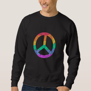 Sweatshirt Signe Hippie de Paix LGBT Arc-en-ciel Gay Lesbienn