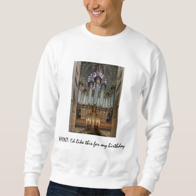 Sweatshirt SIGNE : Je voudrais ceci pour mon anniversaire - (Devant)