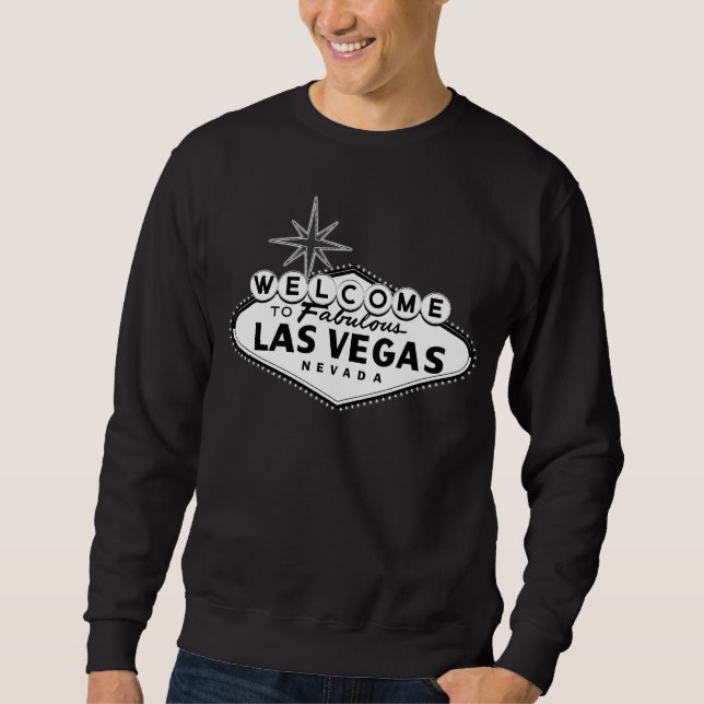 Sweatshirt Signe noir et blanc de Las Vegas (Devant)